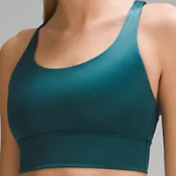 NWT LULULEMON Energy Bra Longline lululemon Bra Medium Support, STORM TEAL - Picture 1 of 5